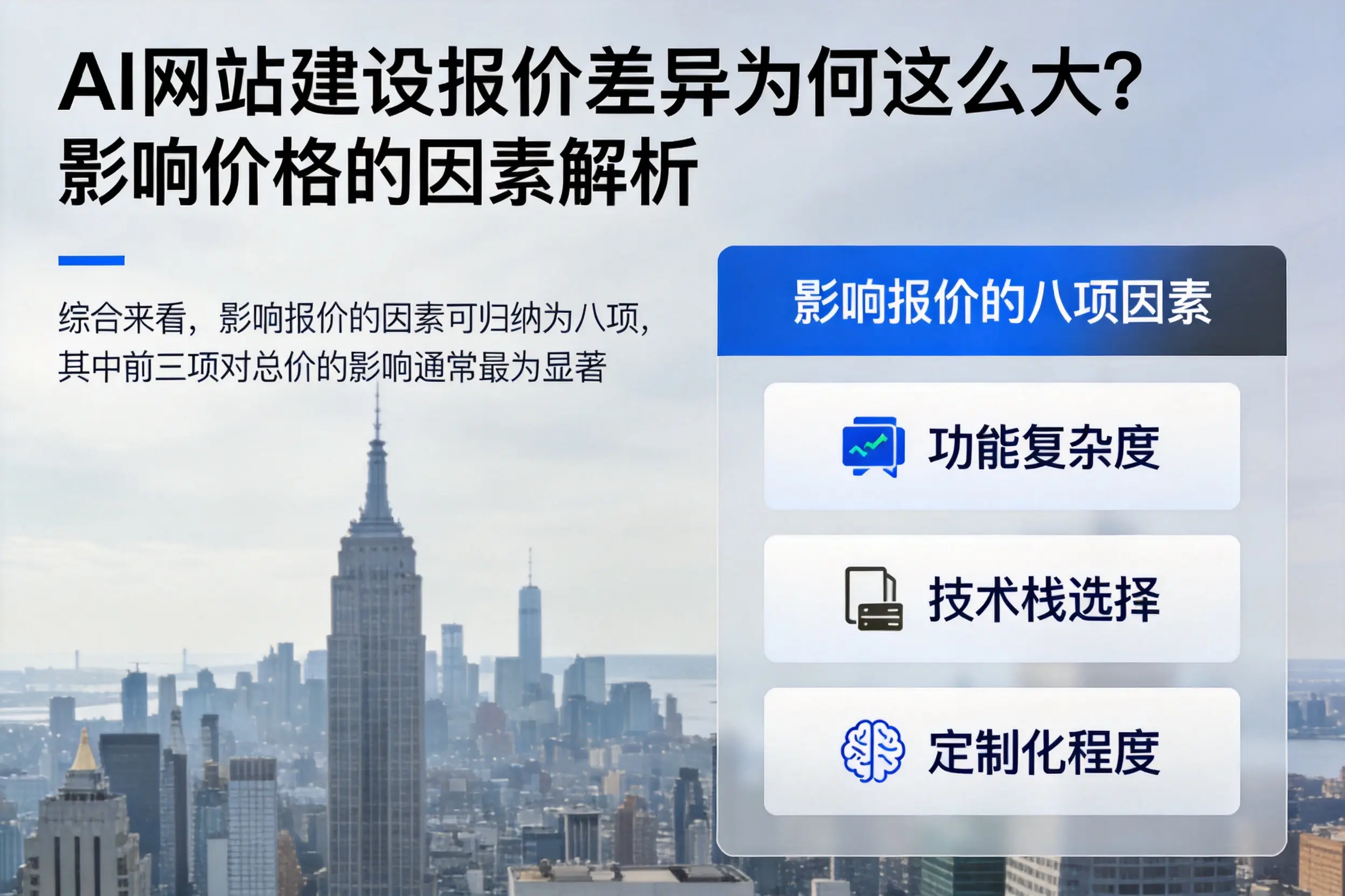 广州AI网站建设报价差异为何这么大？影响价格的因素解析