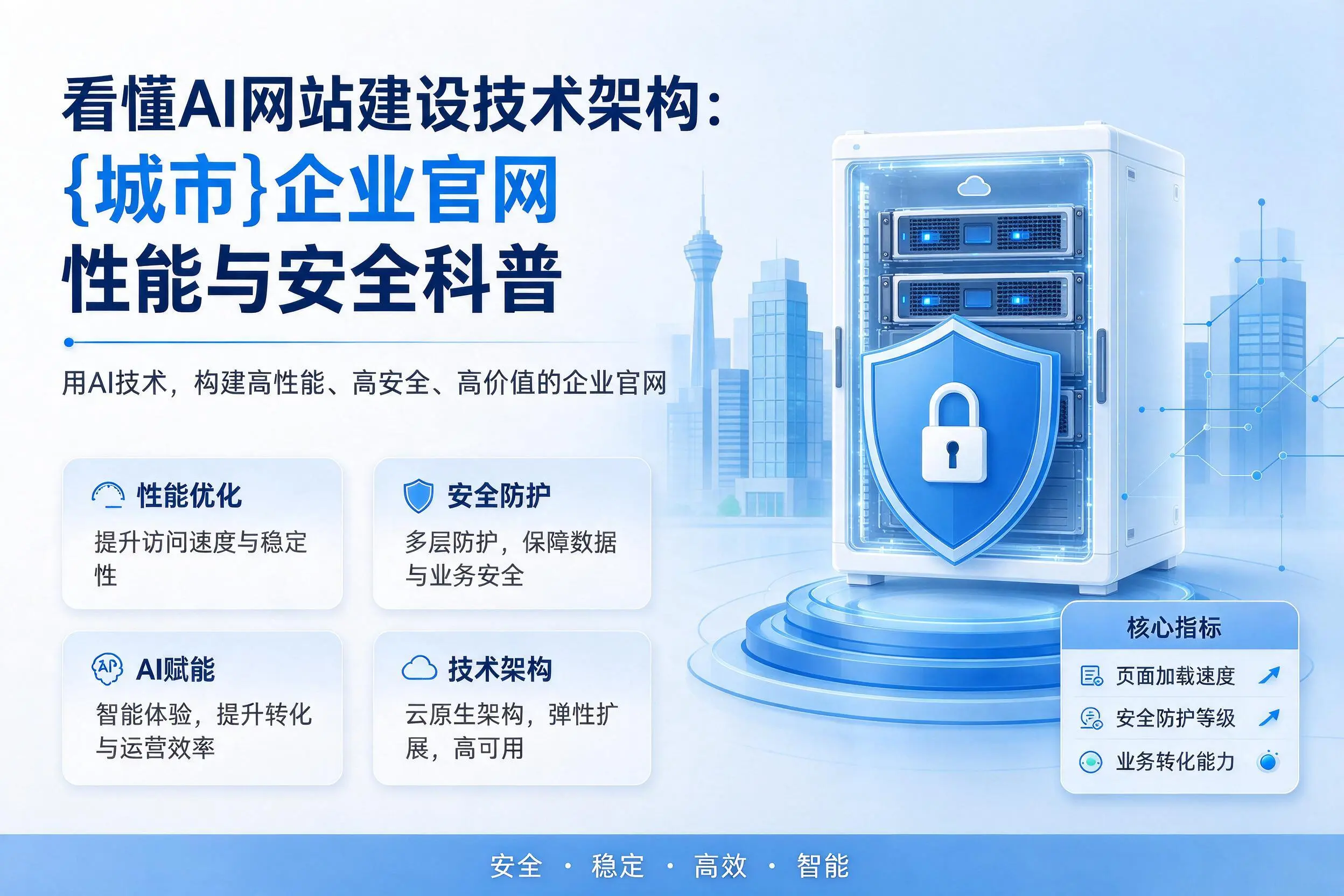 看懂AI网站建设技术架构:广州企业官网性能与安全科普