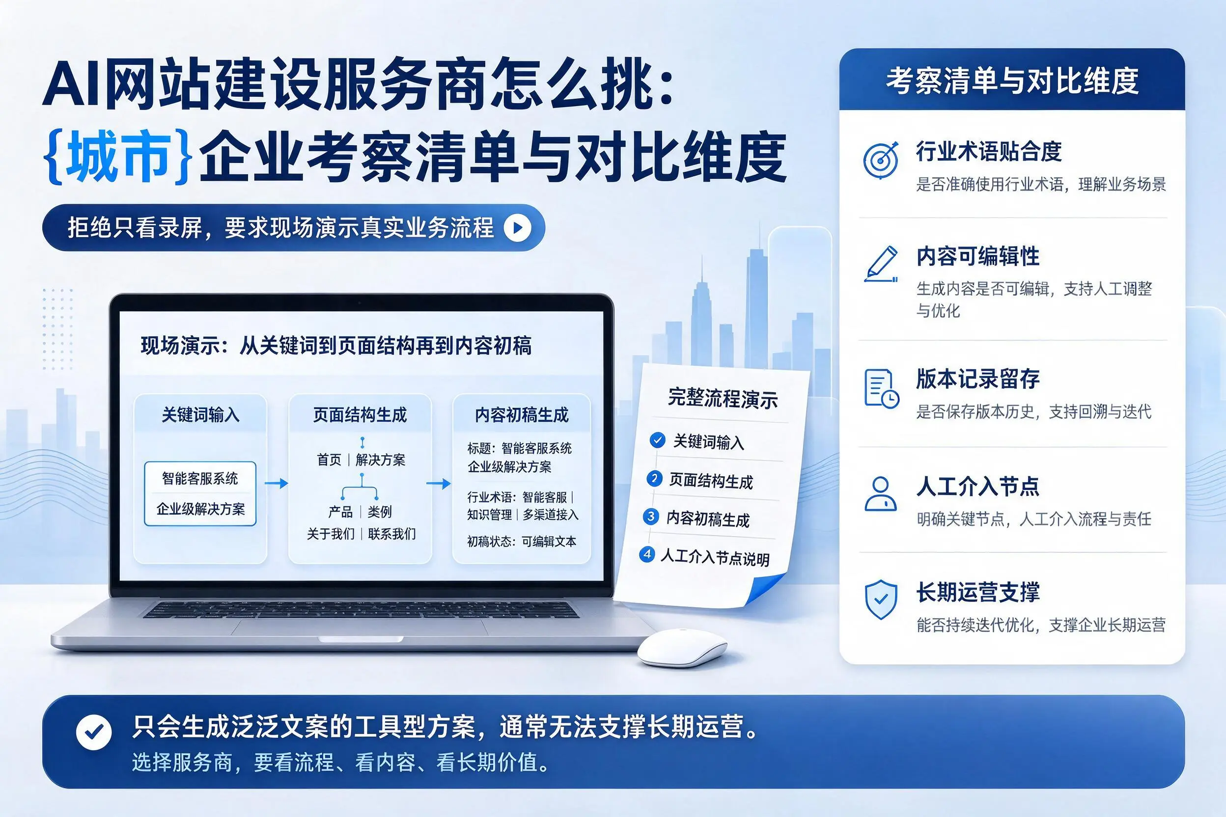 AI网站建设服务商怎么挑：广州企业考察清单与对比维度