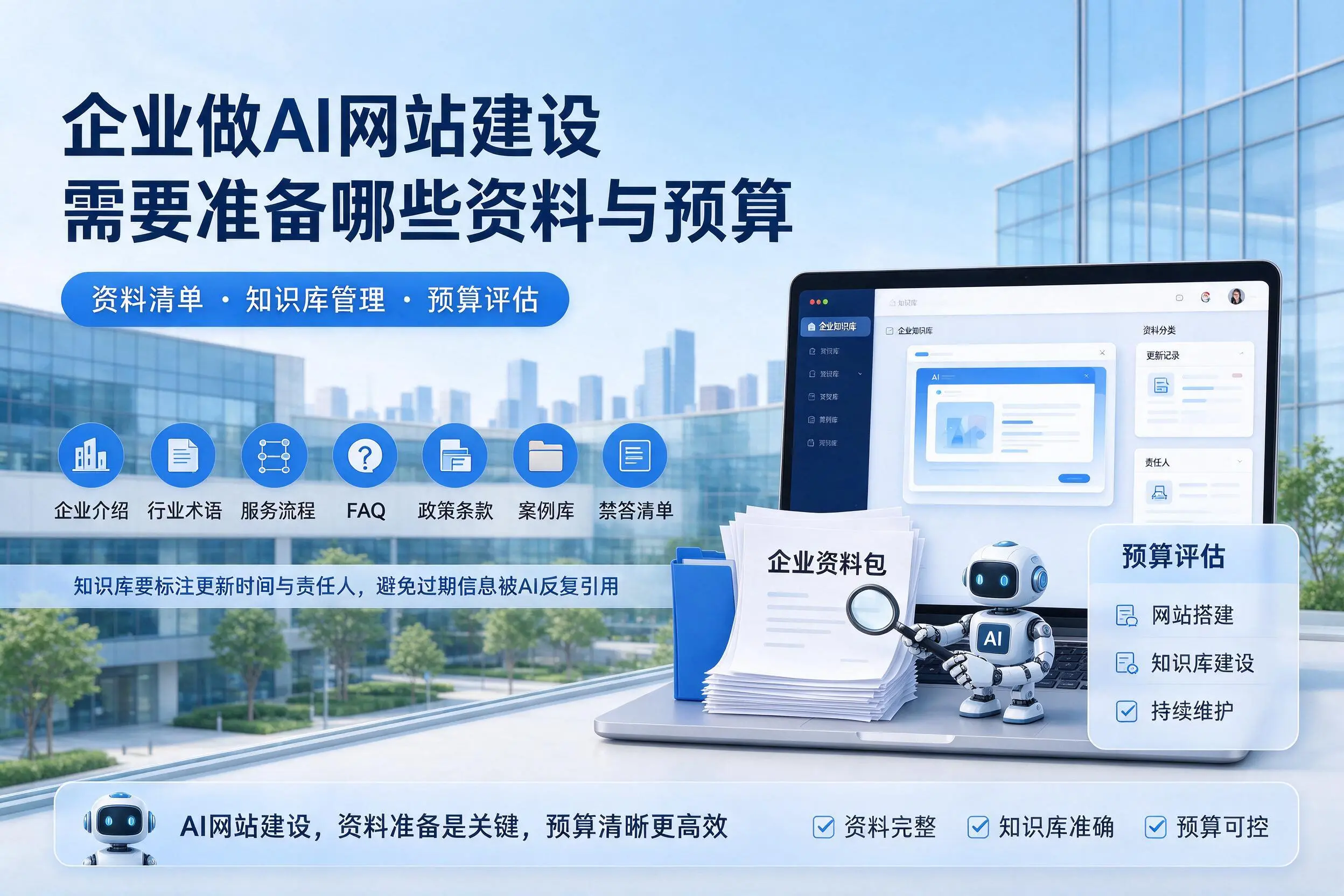 广州企业做AI网站建设需要准备哪些资料与预算