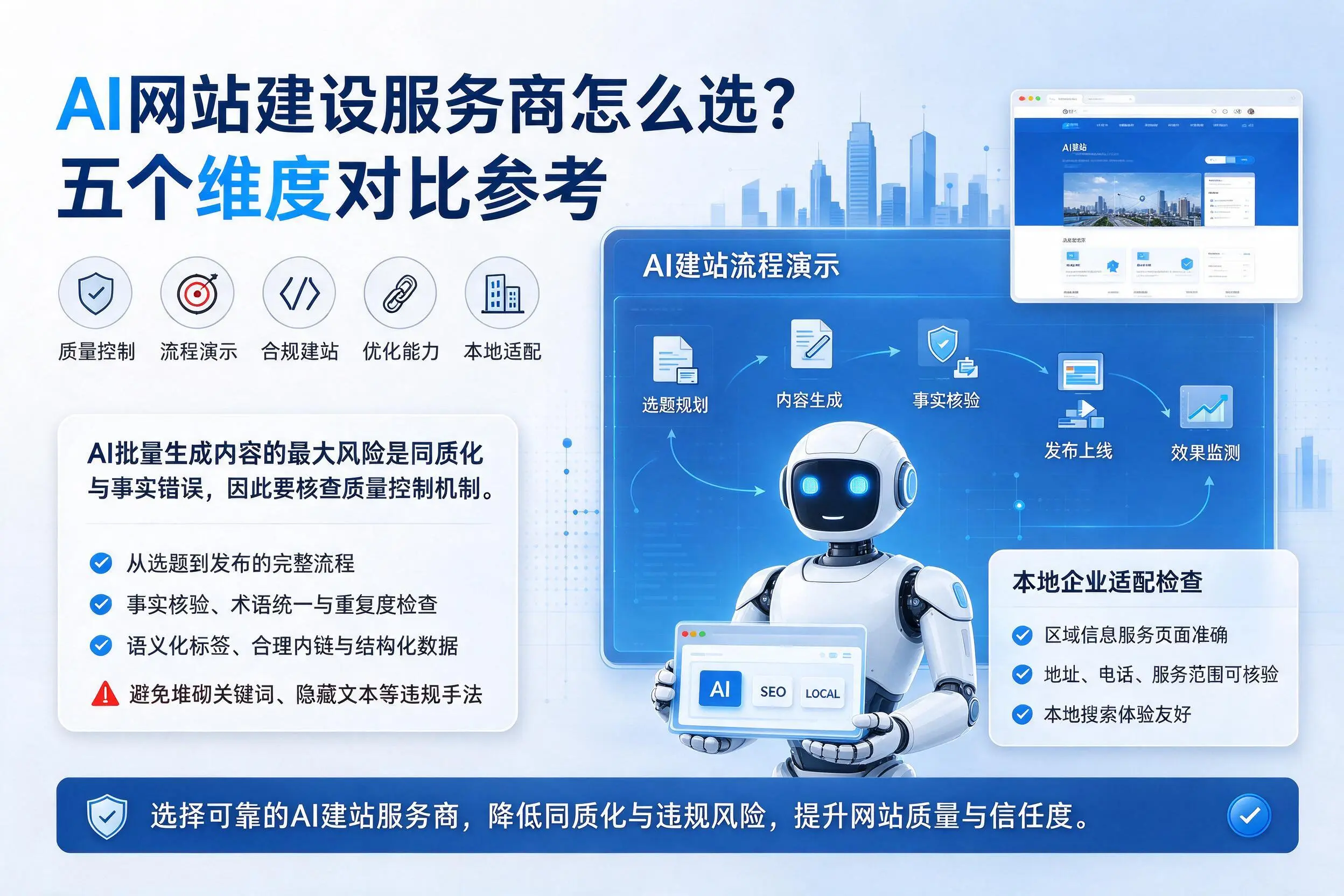 广州AI网站建设服务商怎么选？五个维度对比参考